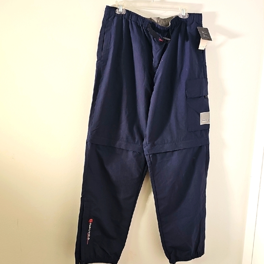 Nautica Blue Cargo‎ Pants Transformers(shorts)NWT. Lge. Nylon.